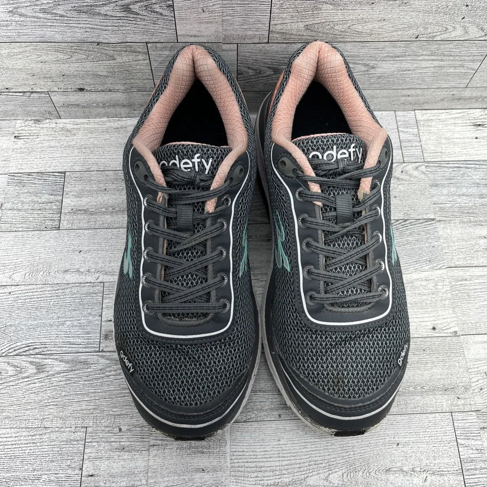 Gravity Defyer GDEFY Mighty Walk Gray Pink Athletic Shoes TB9024FGP Women Sz 8.5